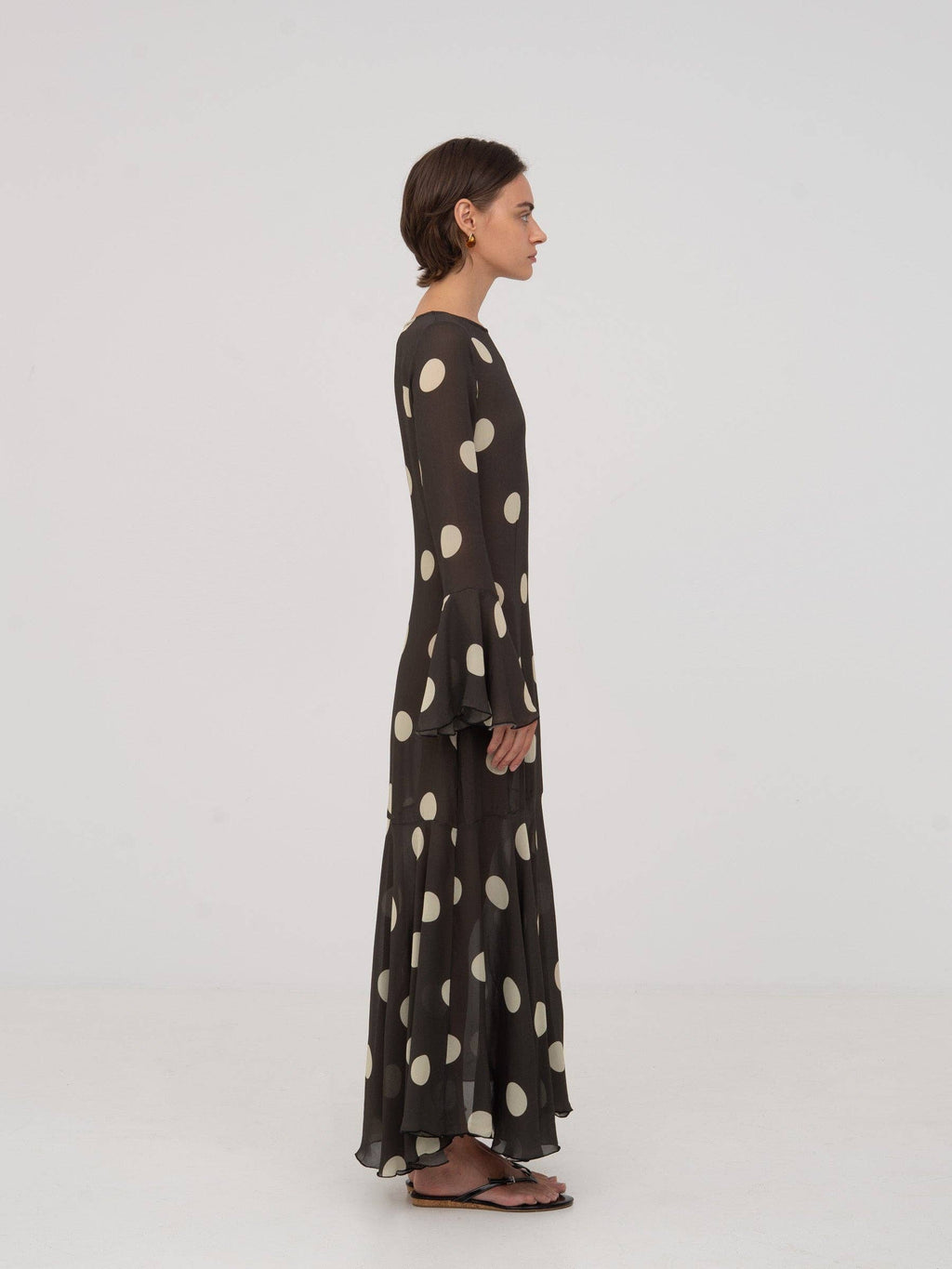 Polka Dot Maxi brown