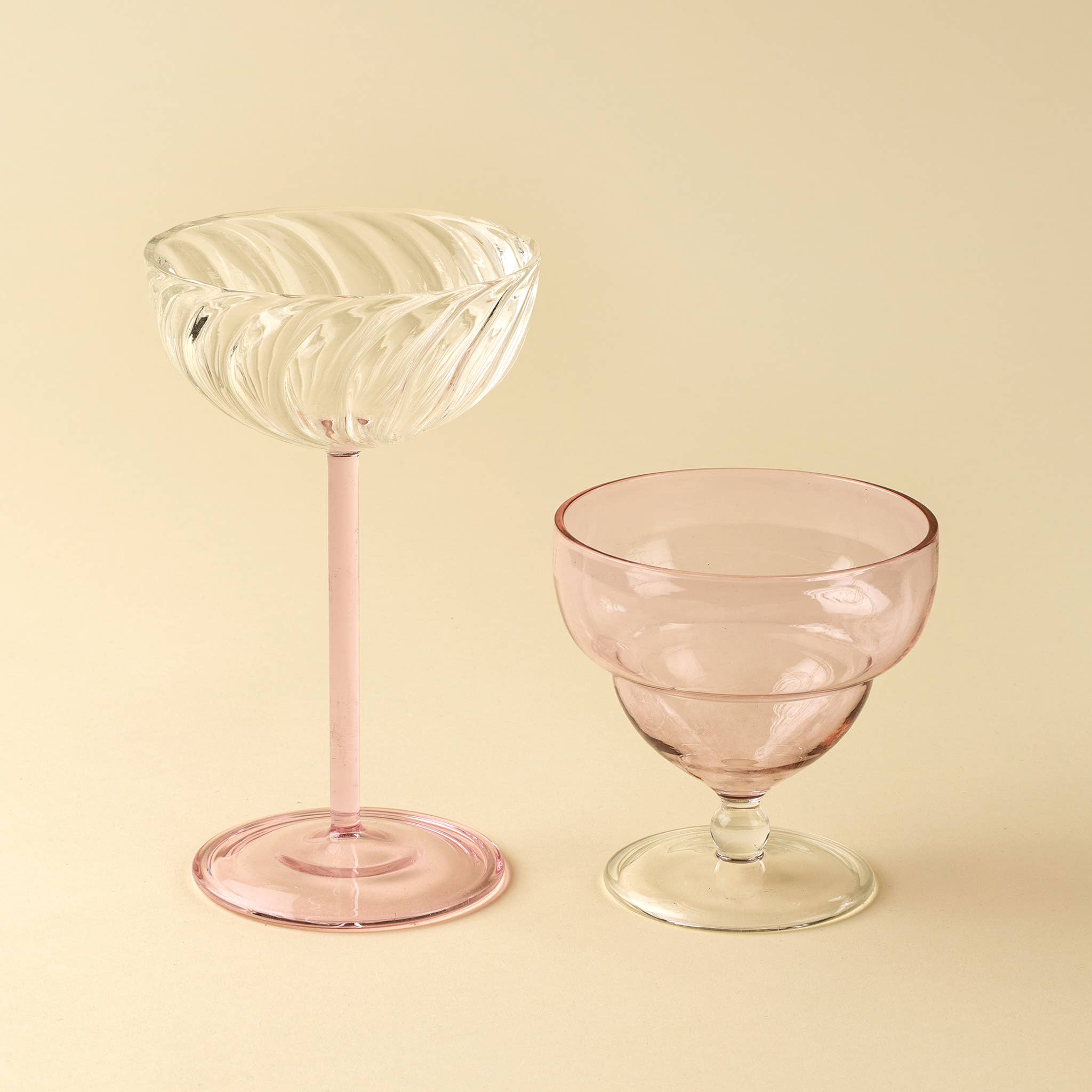 Celeste Coupe Glass, Pink - IN STORE PICKUP ONLY