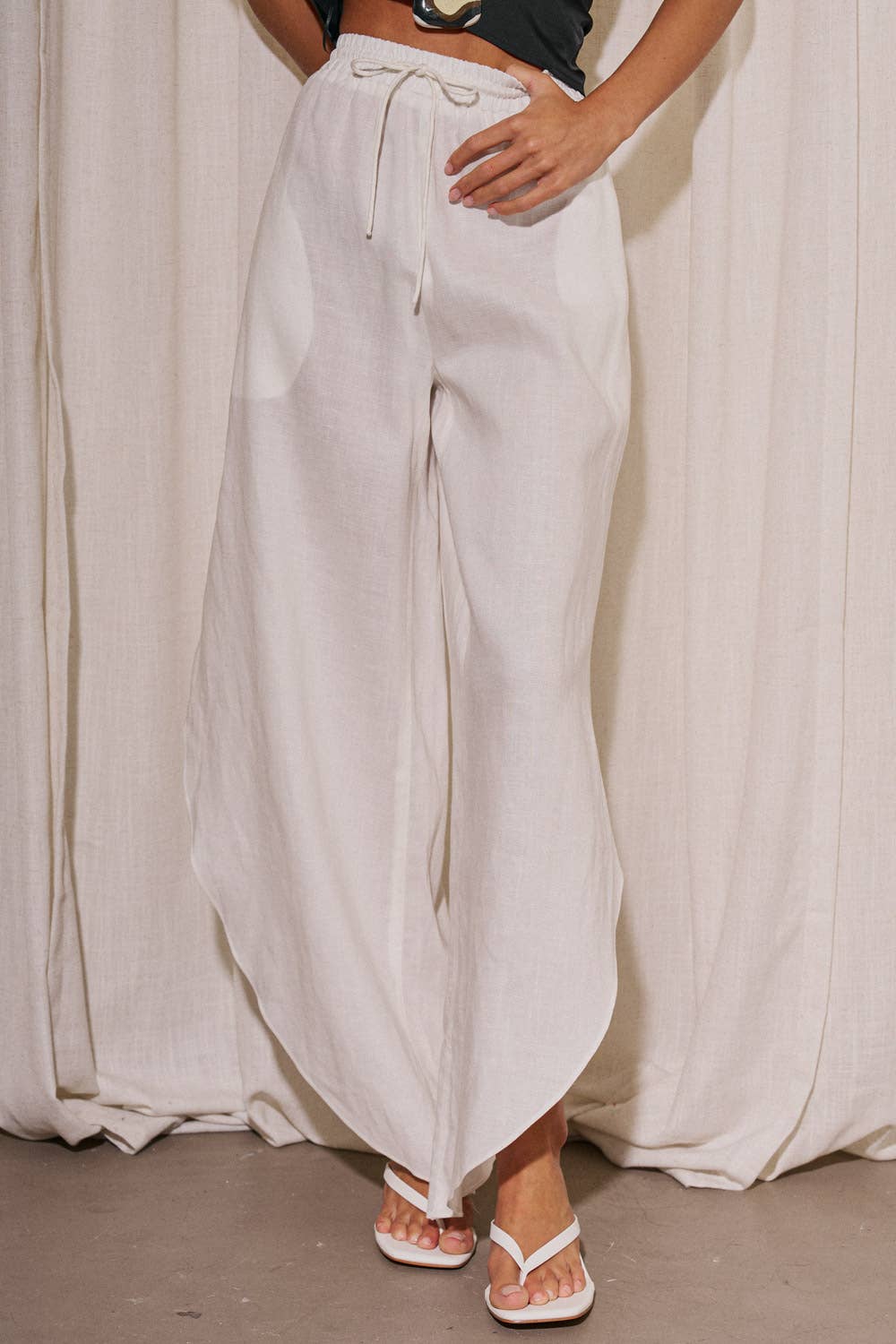 Woven linen pants