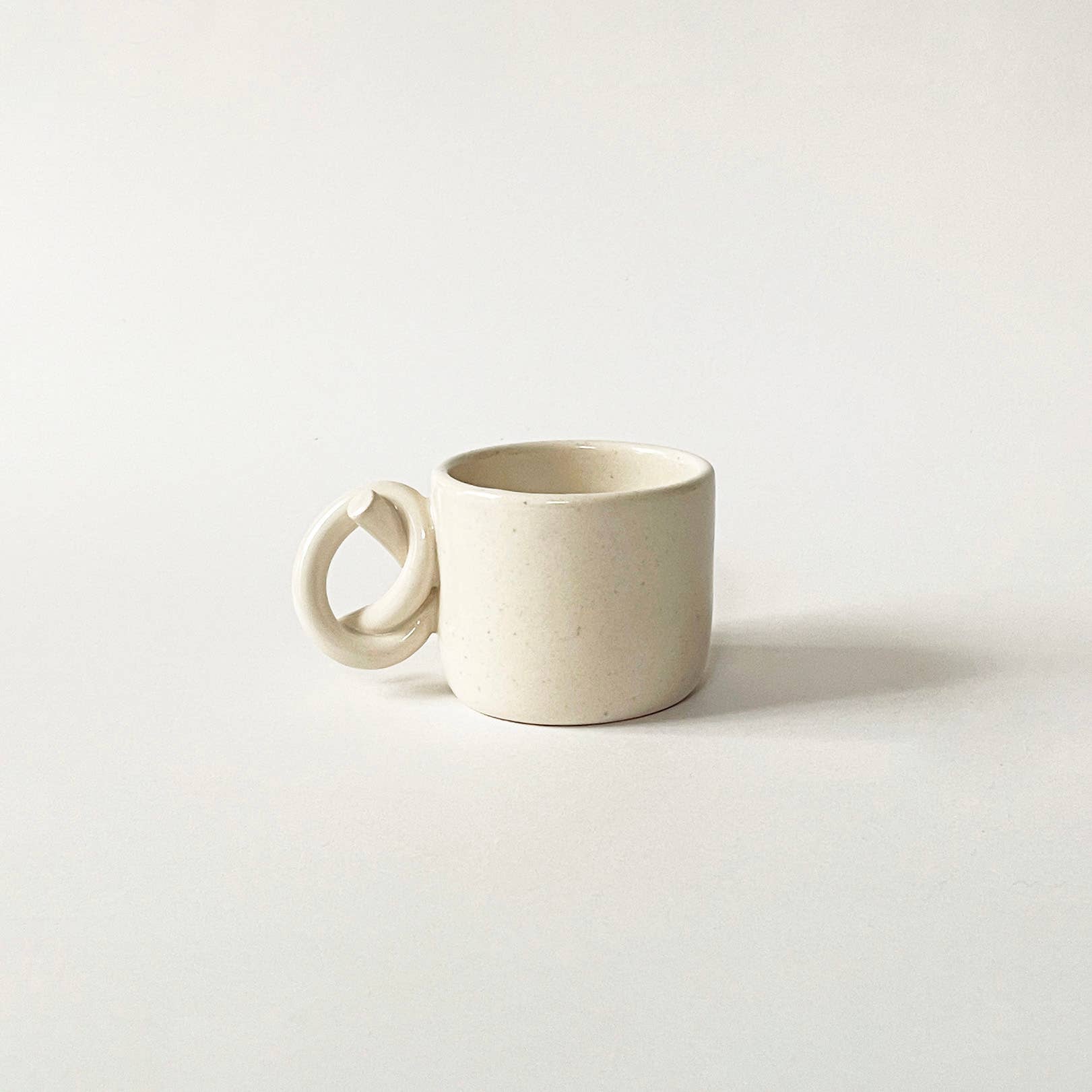 Handmade Ceramic Knot Handle Espresso Cup - IN STORE PICKUP ONLY