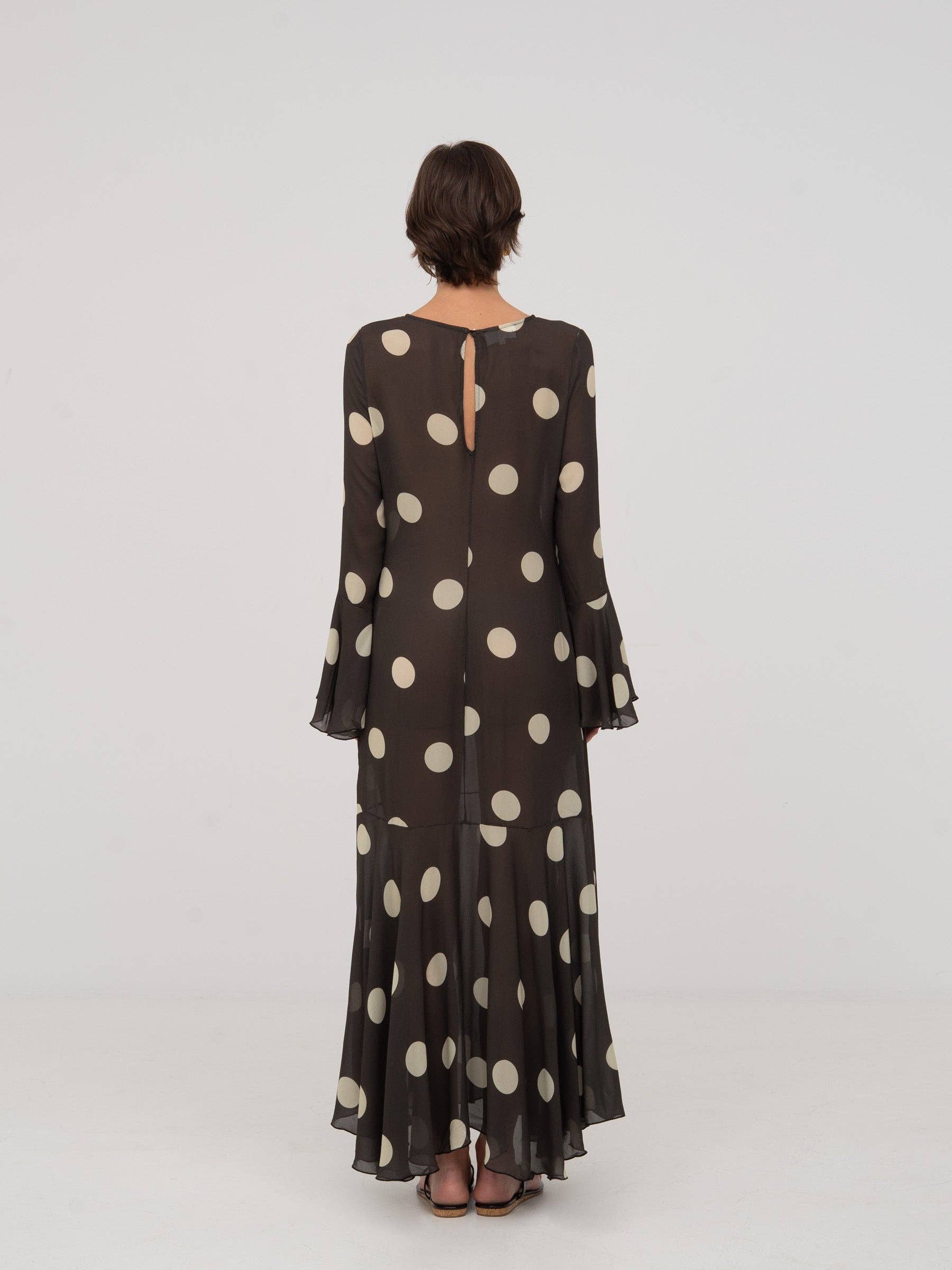 Polka Dot Maxi brown