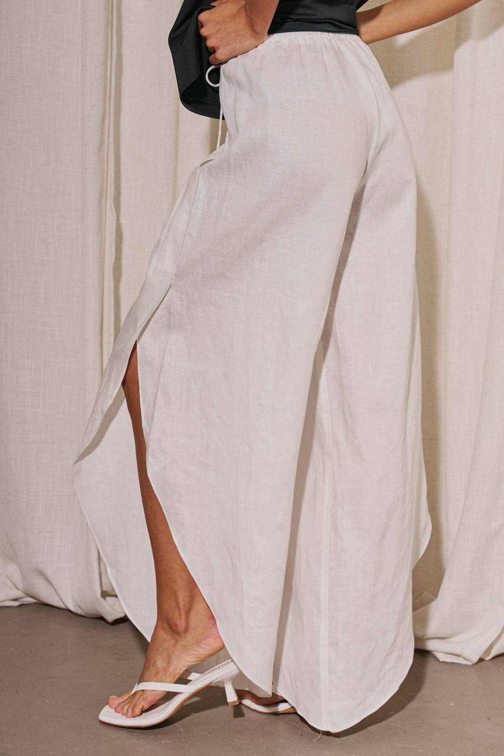 Woven linen pants