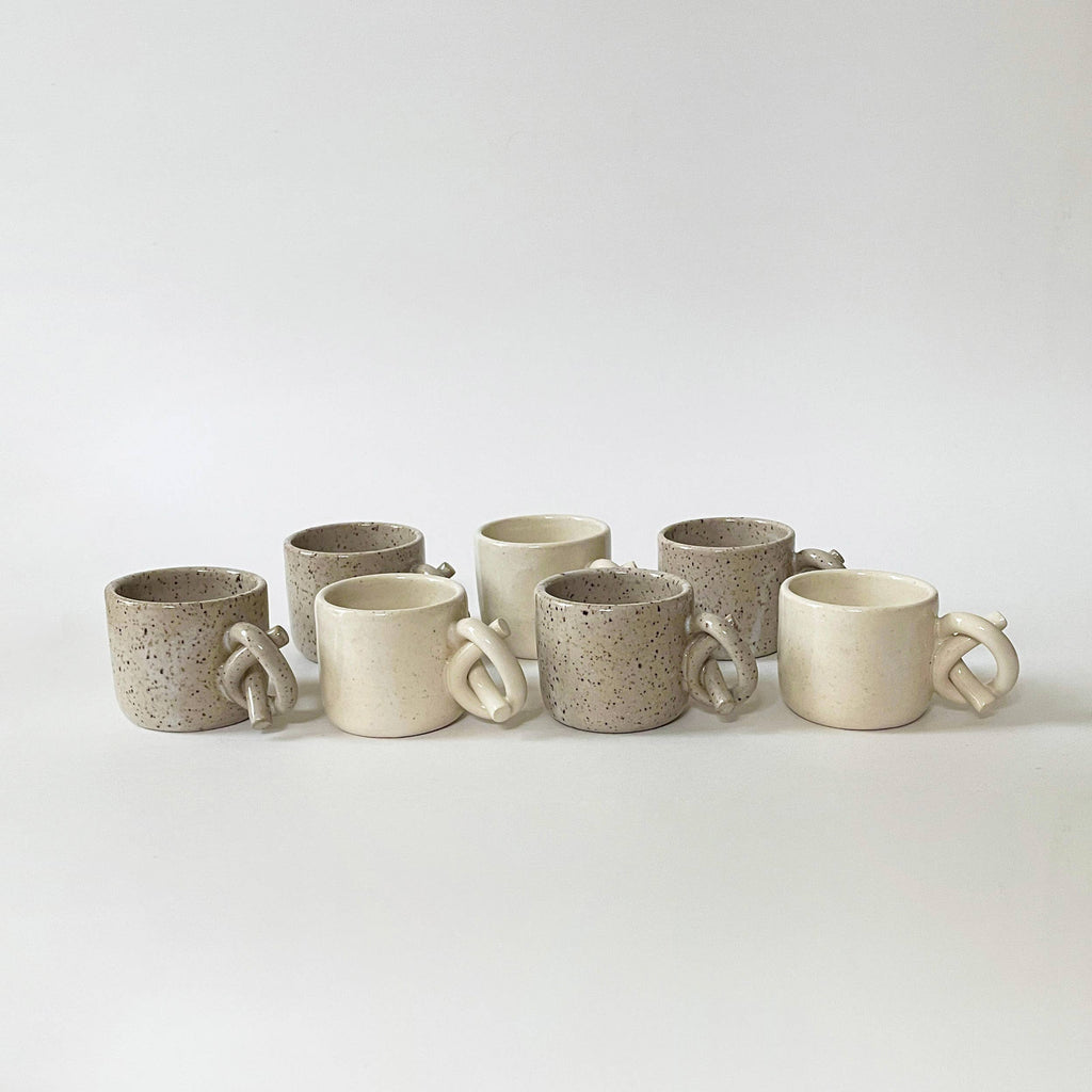 Handmade Ceramic Knot Handle Espresso Cup - IN STORE PICKUP ONLY
