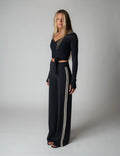 Sport Pant in Black + Ivory