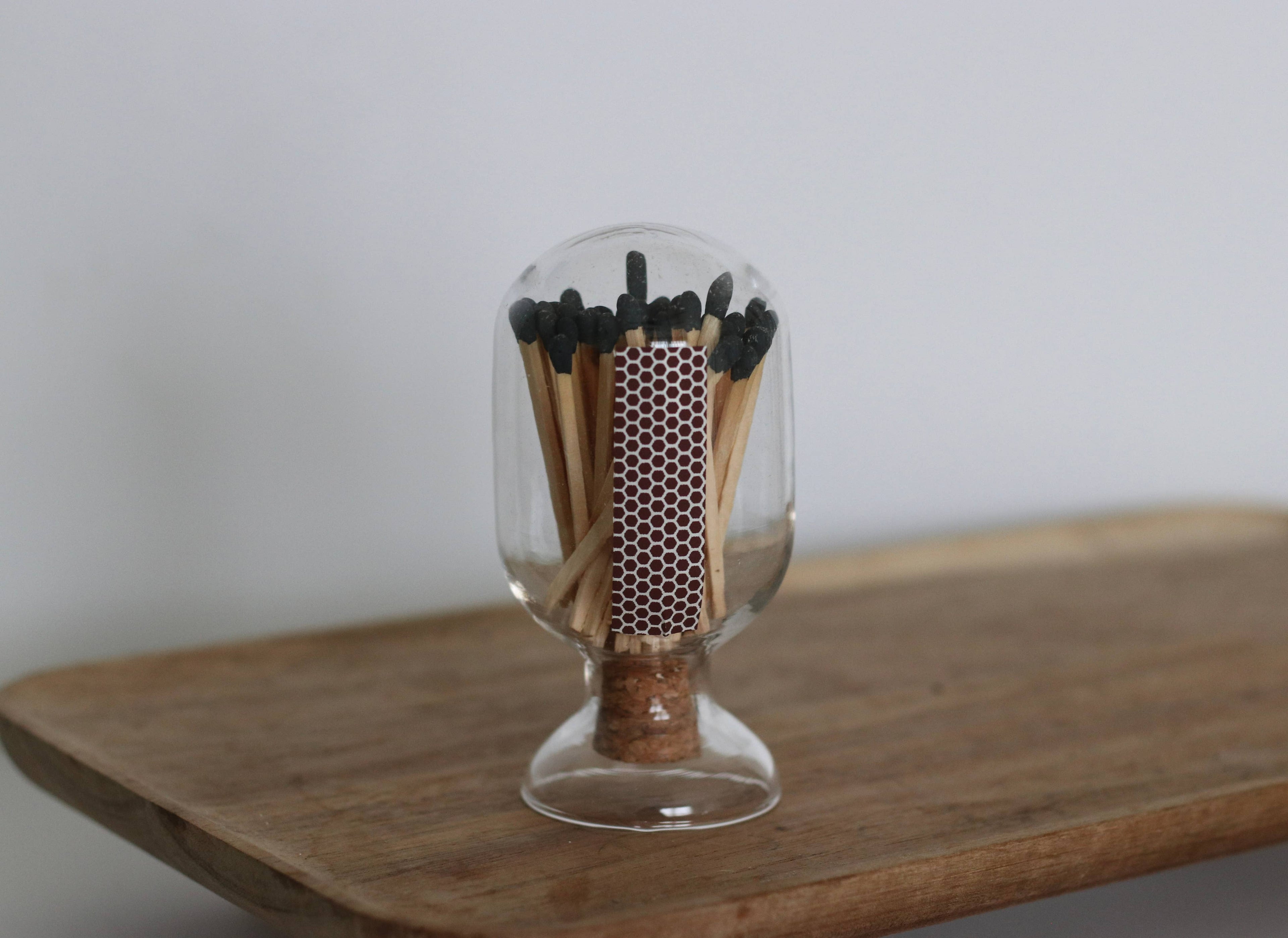 Glass Match Cloche - 50 Matches - 2.5" Match Sticks (IN STORE PICKUP ONLY)