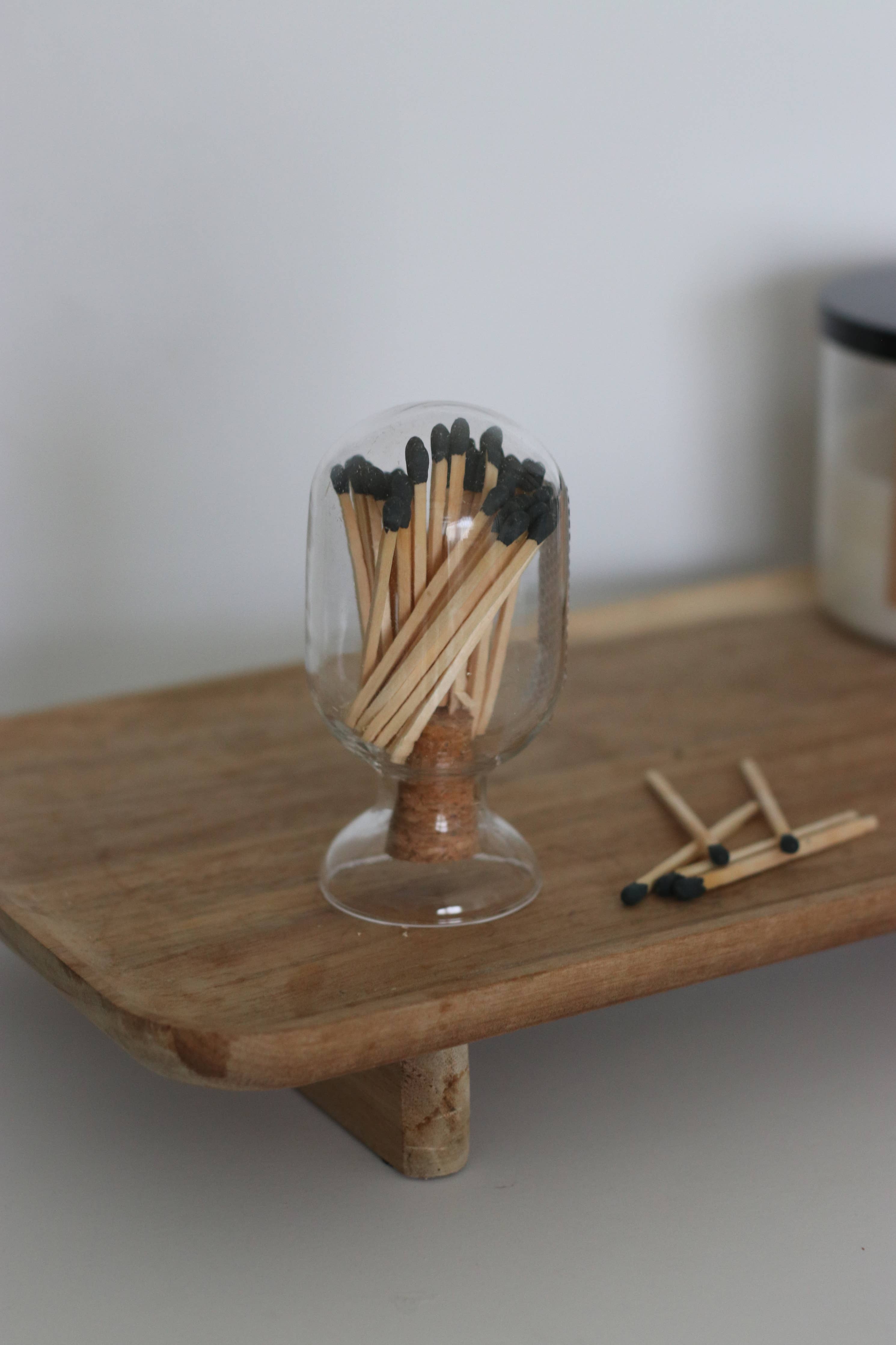 Glass Match Cloche - 50 Matches - 2.5" Match Sticks (IN STORE PICKUP ONLY)
