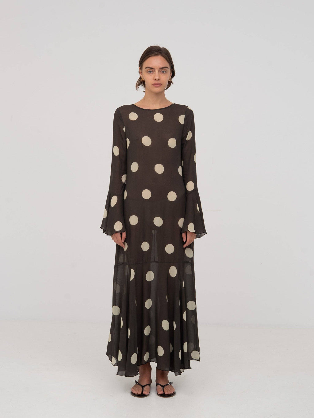 Polka Dot Maxi brown