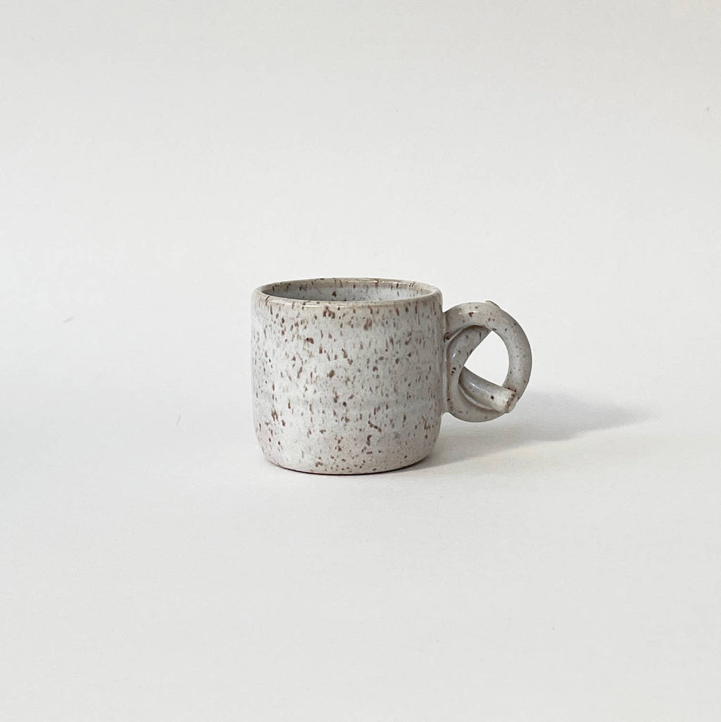 Handmade Ceramic Knot Handle Espresso Cup - IN STORE PICKUP ONLY
