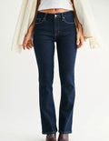 Slim Hem Bootcut Jeans - super dark