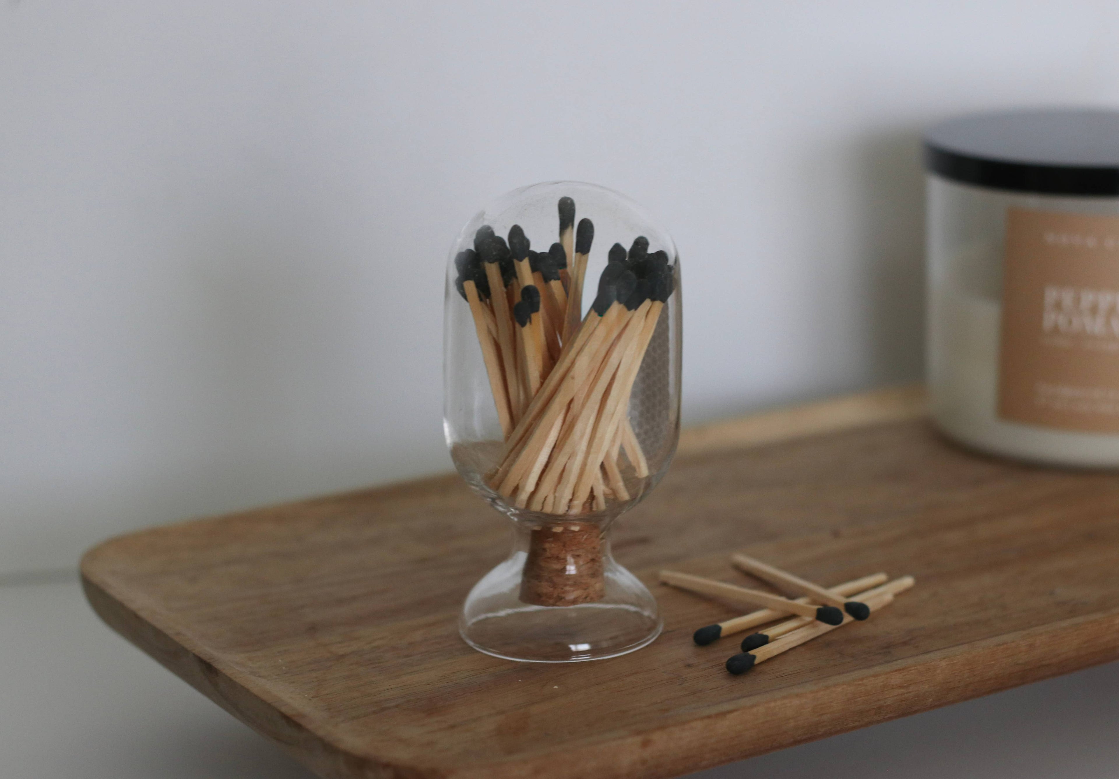 Glass Match Cloche - 50 Matches - 2.5" Match Sticks (IN STORE PICKUP ONLY)