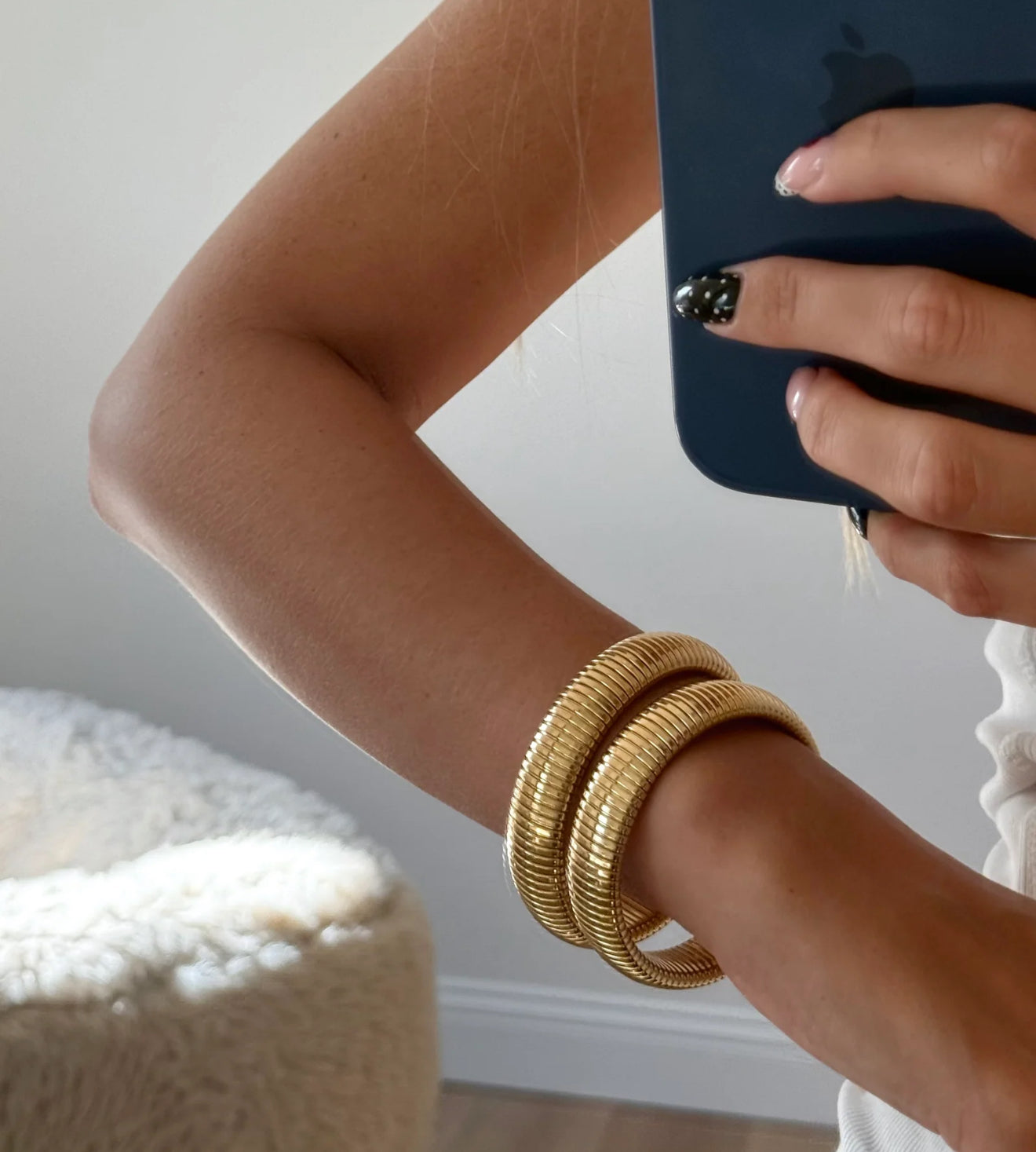 Chunky Gold Bangle - Child Of July