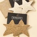 Large Straw Weave Star Stud Earrings