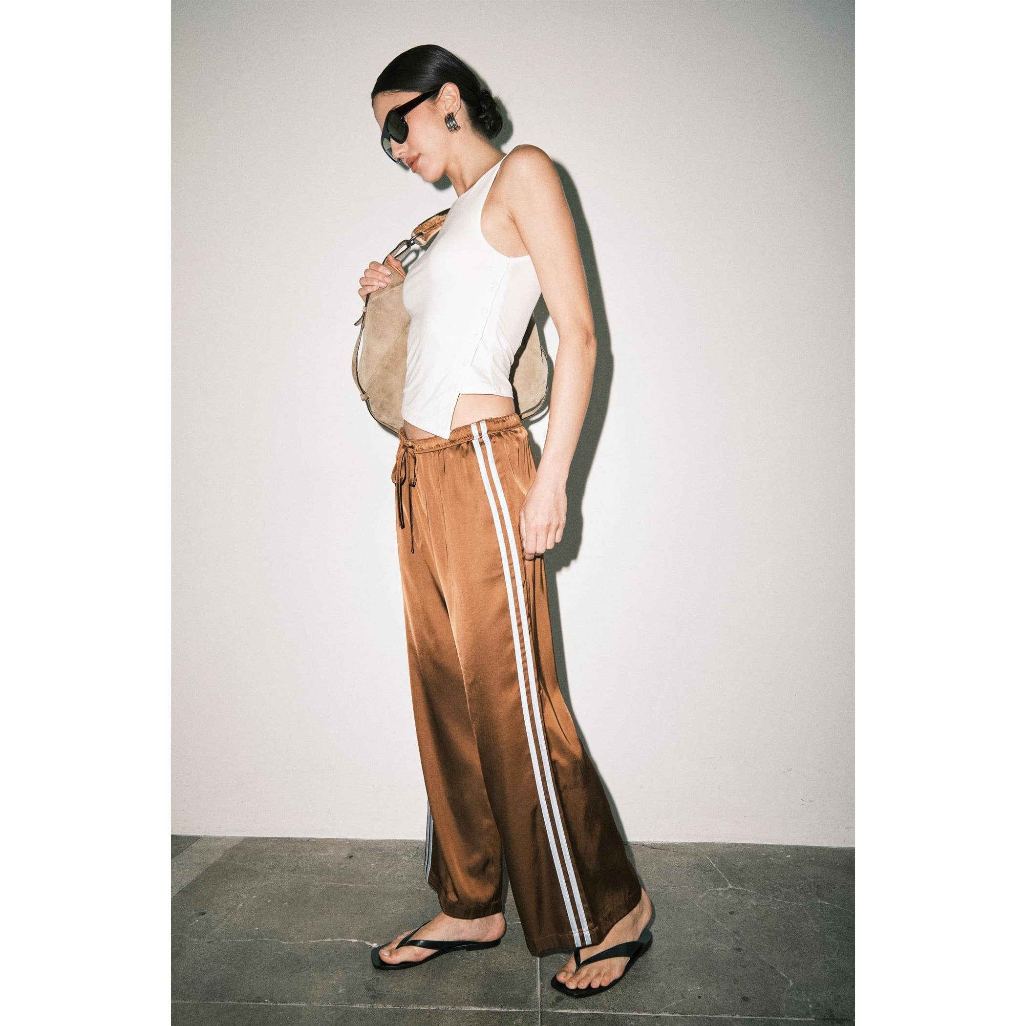 Fiona Satin Track Pants