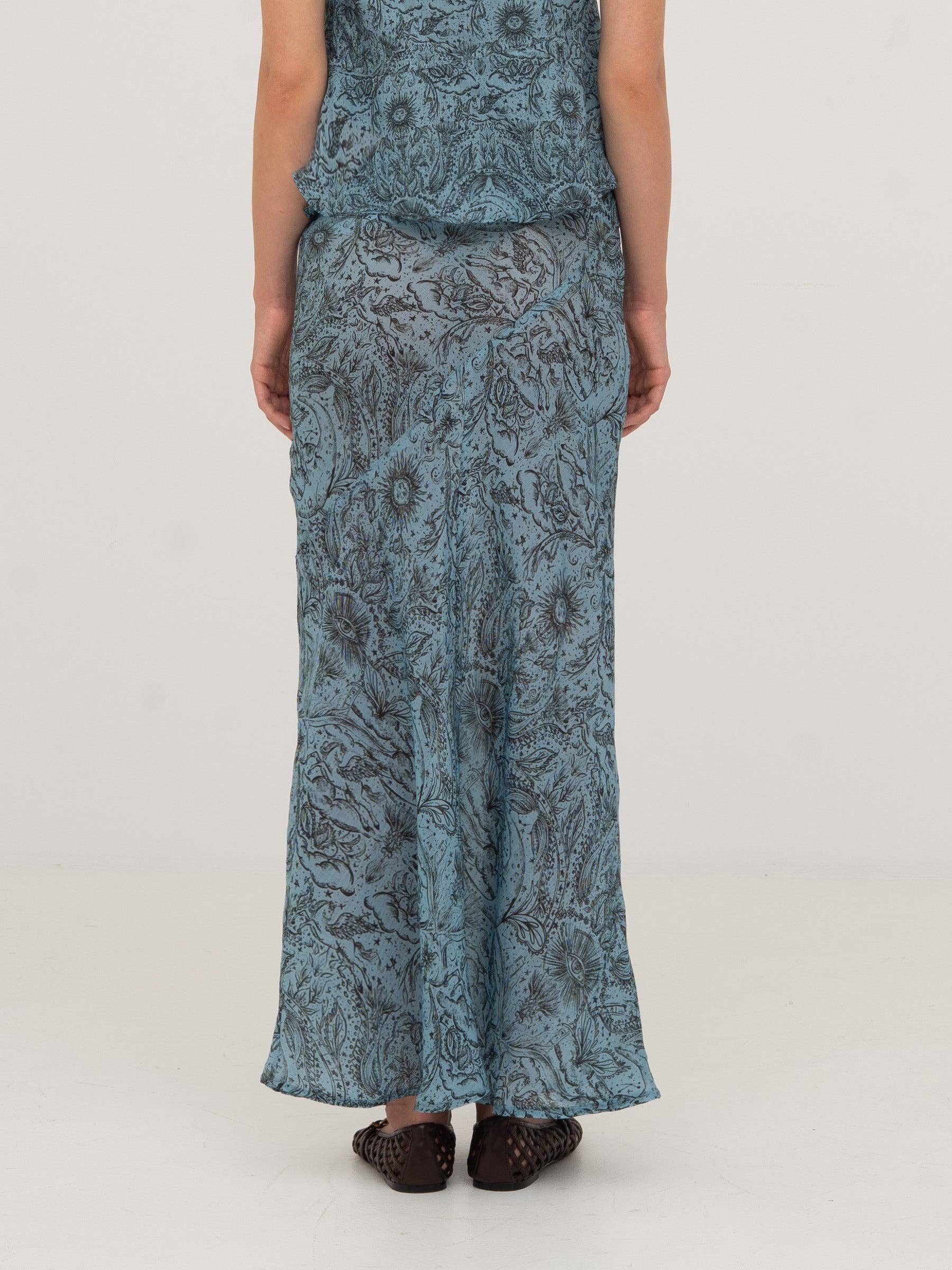 Blue pattern Skirt
