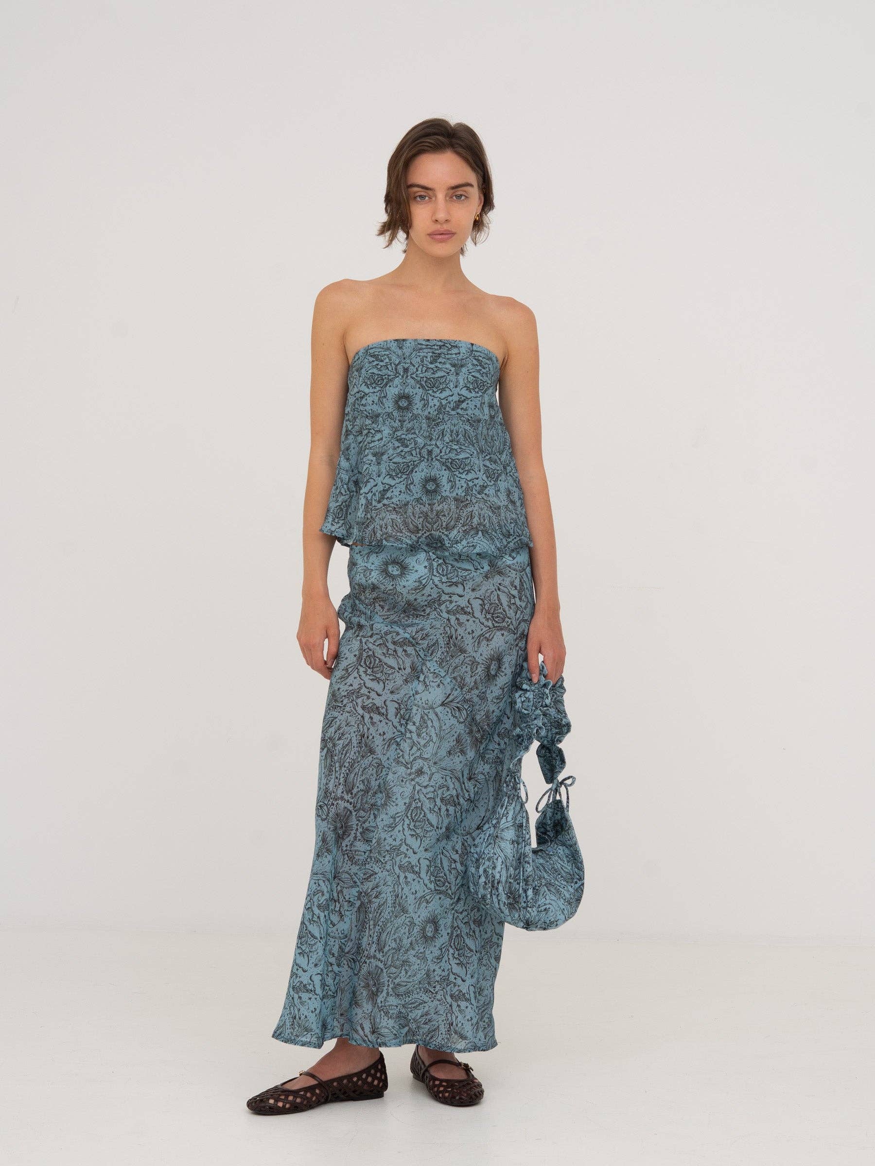 Blue pattern Skirt