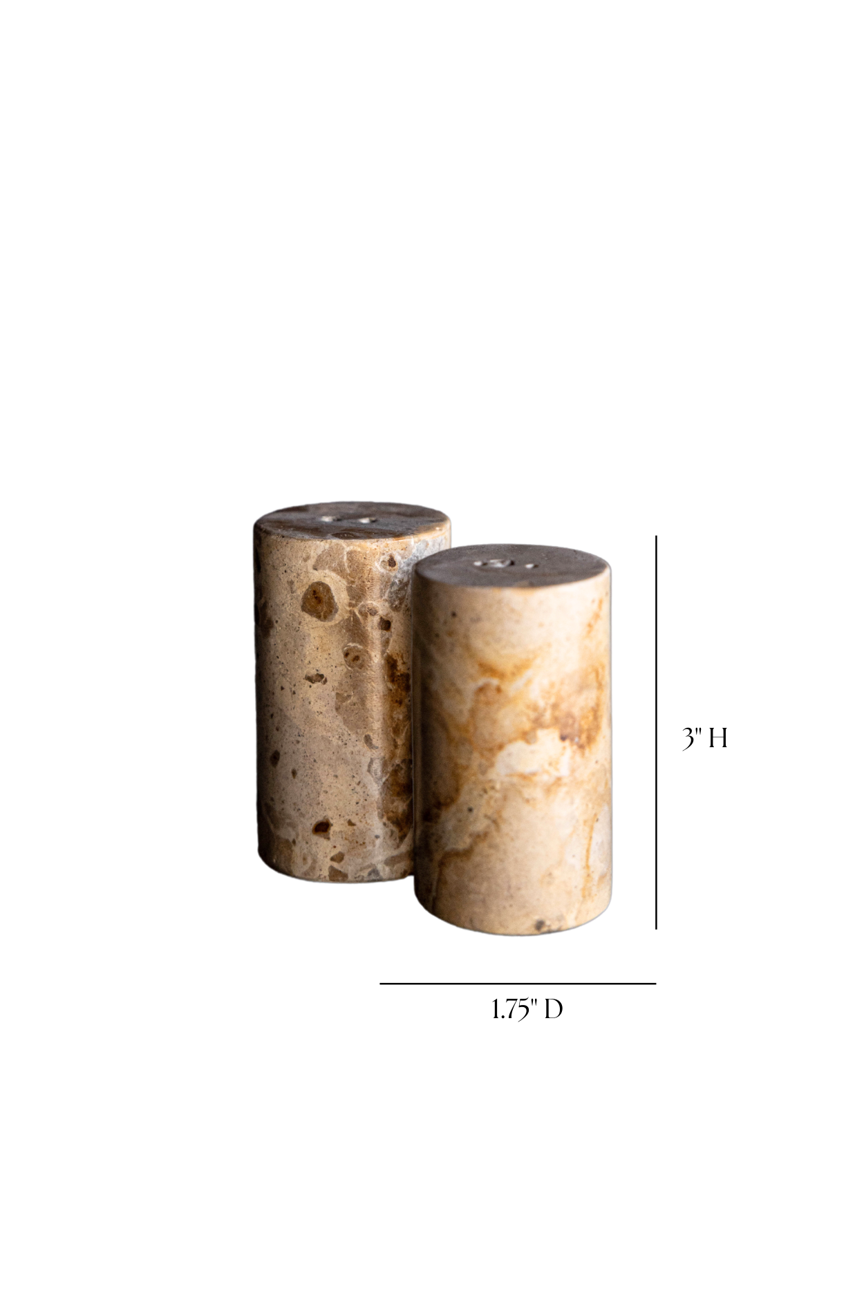 Chocolate Marble Salt & Pepper Shakers