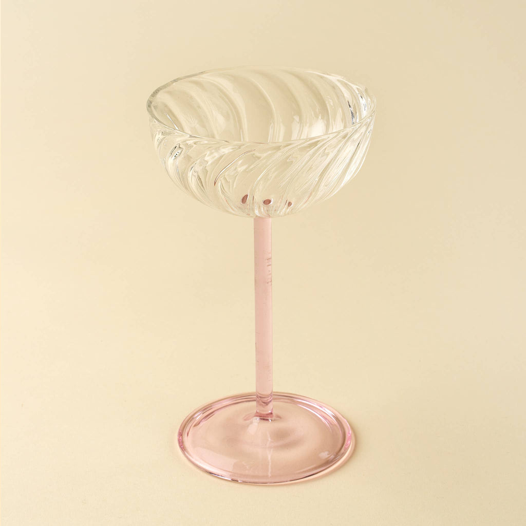 Celeste Coupe Glass, Pink - IN STORE PICKUP ONLY