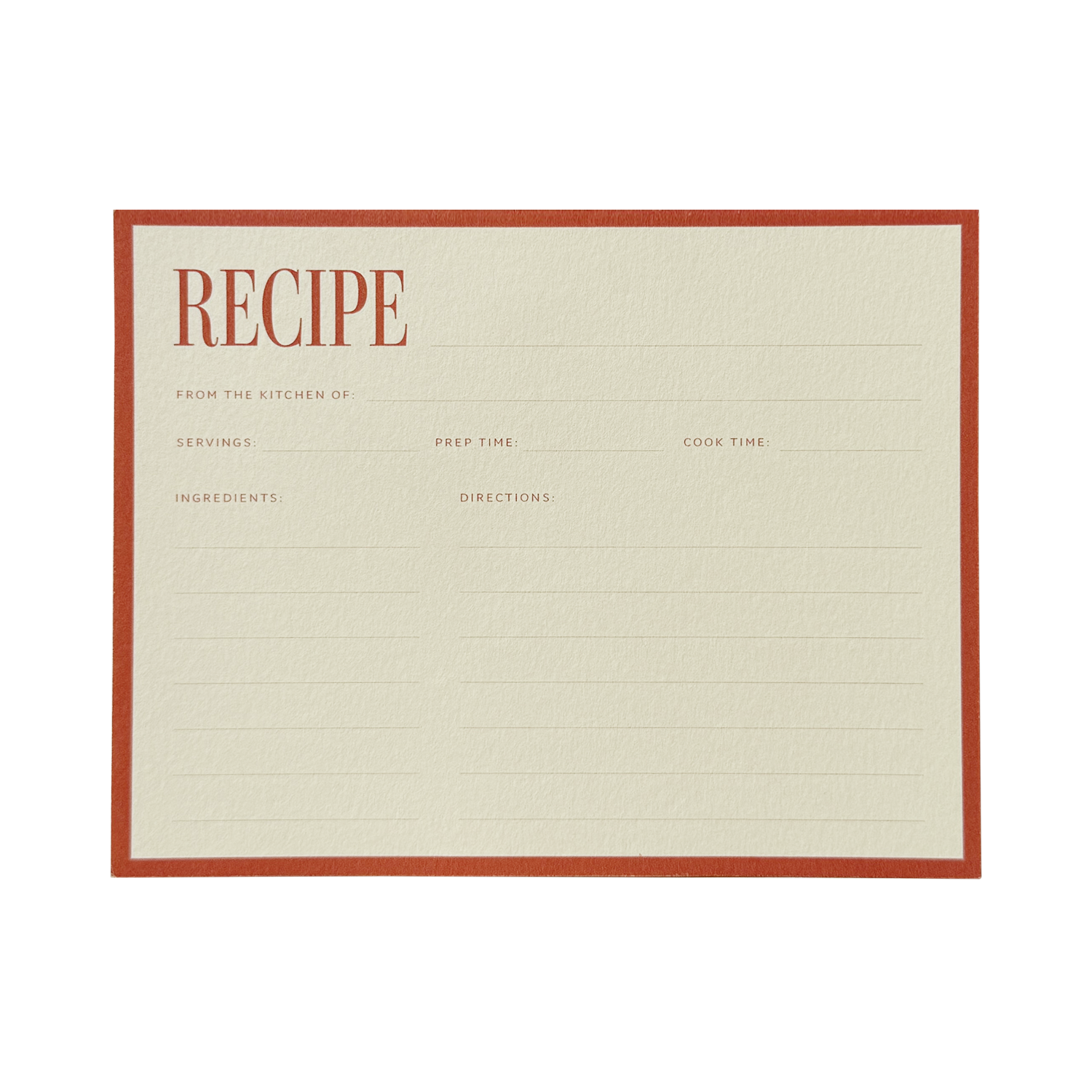 Recipe Card No. 02 Set of 12