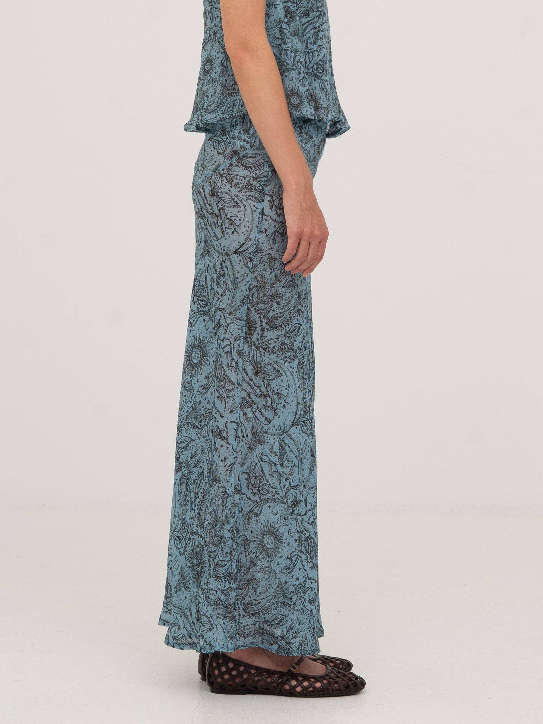 Blue pattern Skirt